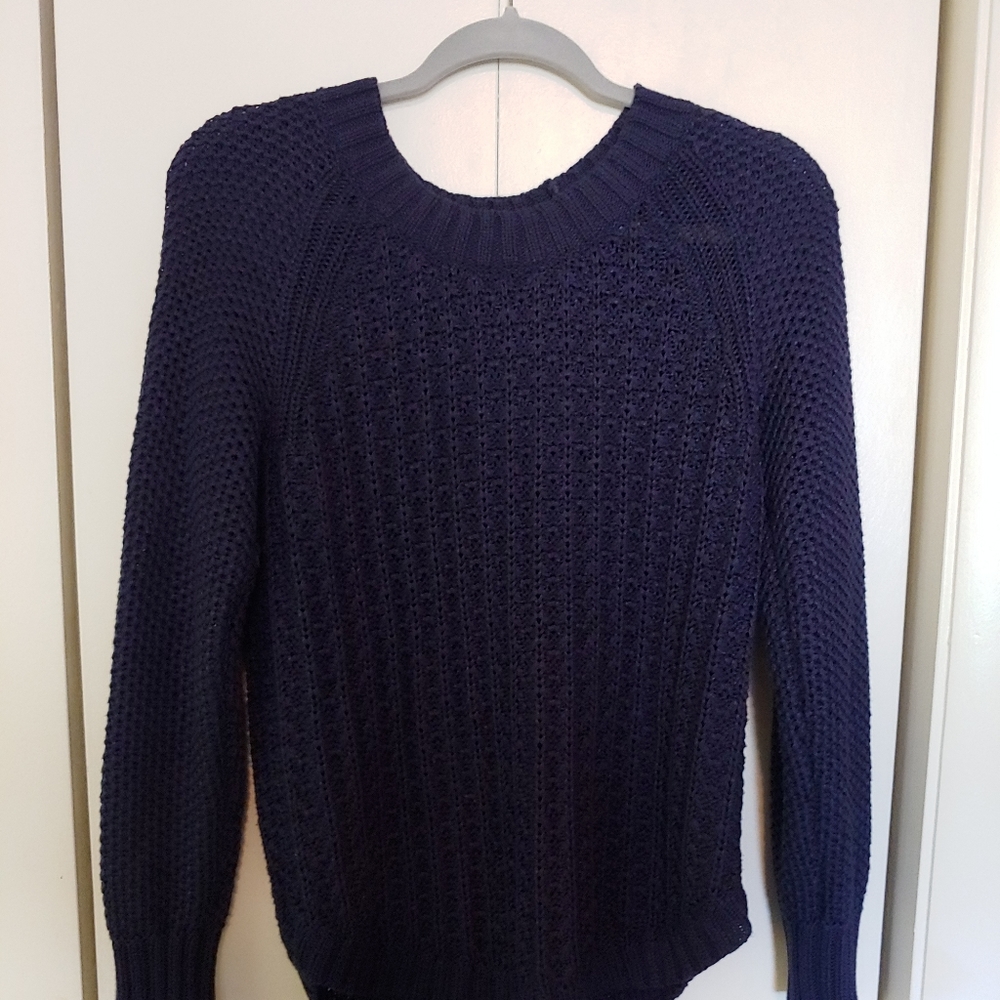 dark purple knit sweater